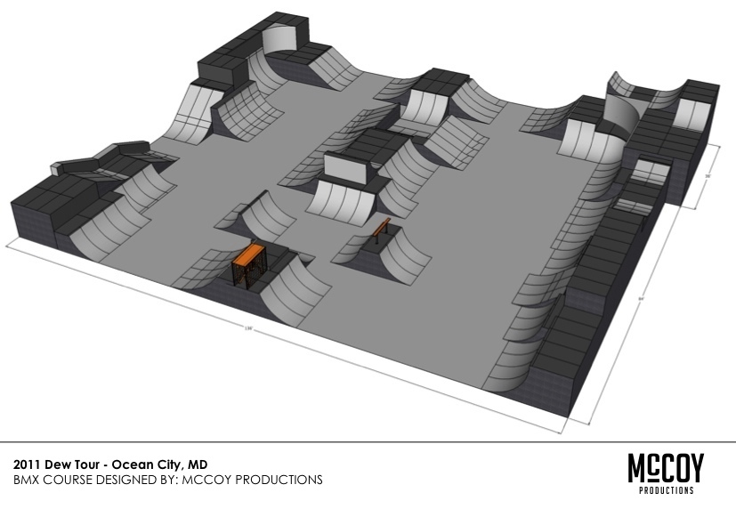 2011 Dew Tour Ocean City, MD BMX Park Course Design